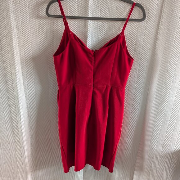 Indikah Red Cutout Mini Dress Party Date Night Wedding Guest AU 10 US 6 - Picture 8 of 12